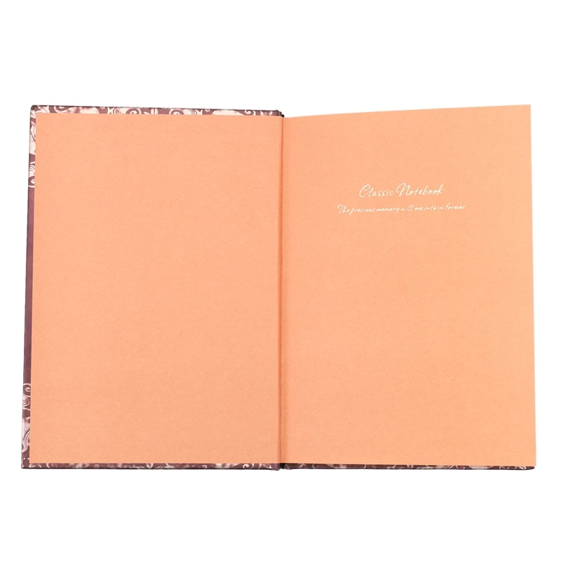 

Vintage Classic Retro Golden Plaid Framed Notebook Portable Diary Journal Book