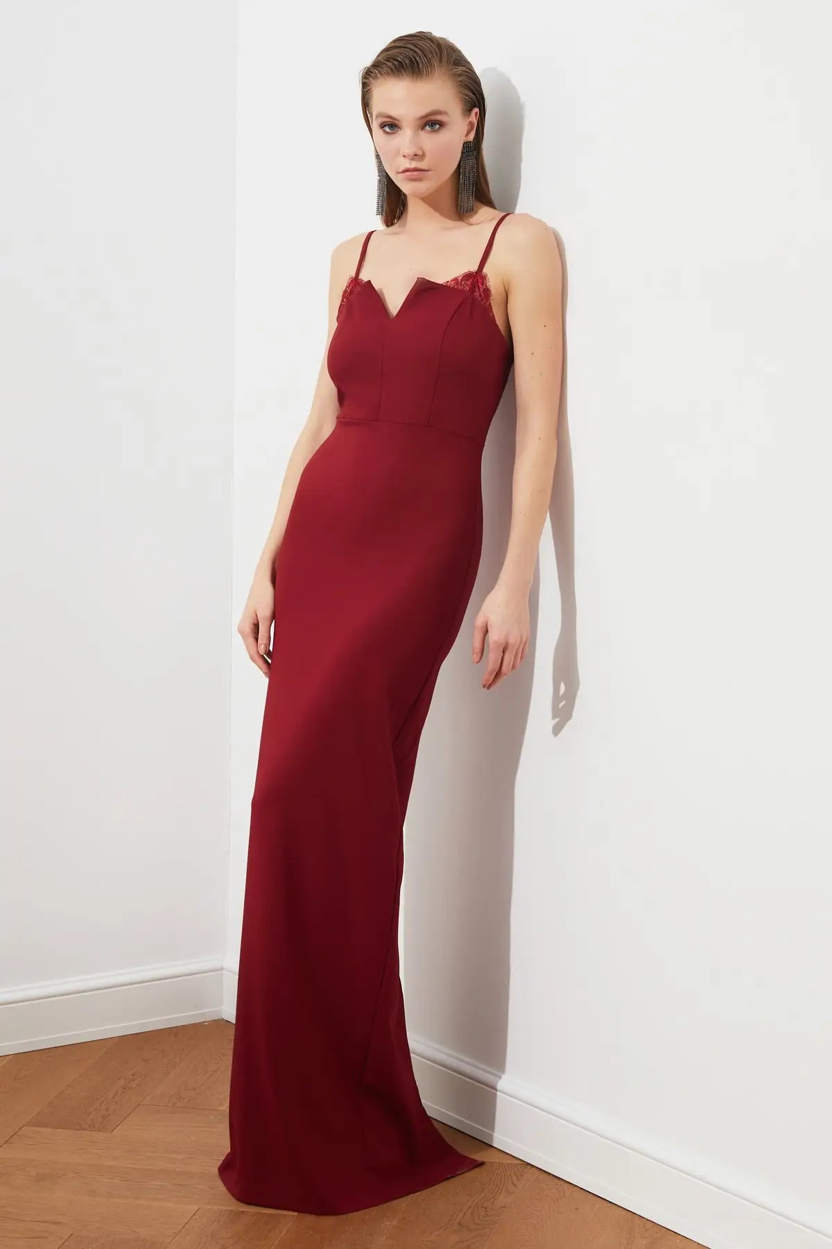 Trendyol Collar Detail Evening Dress & Prom Gown TPRSS21AE0042