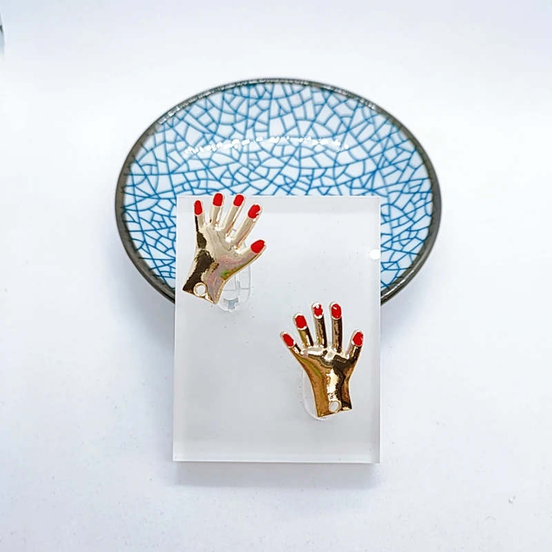 Аксессуары для ювелирных изделий сделай сам 2 штуки красный ноготь маленькая