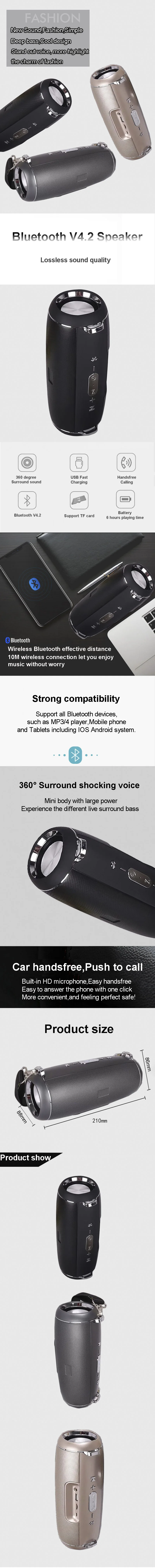 Высокая мощность беспроводной Bluetooth динамик Портативная колонка динамик 6D стерео объемный Саундбар Hifi Bluetooth Сабвуфер музыкальный центр