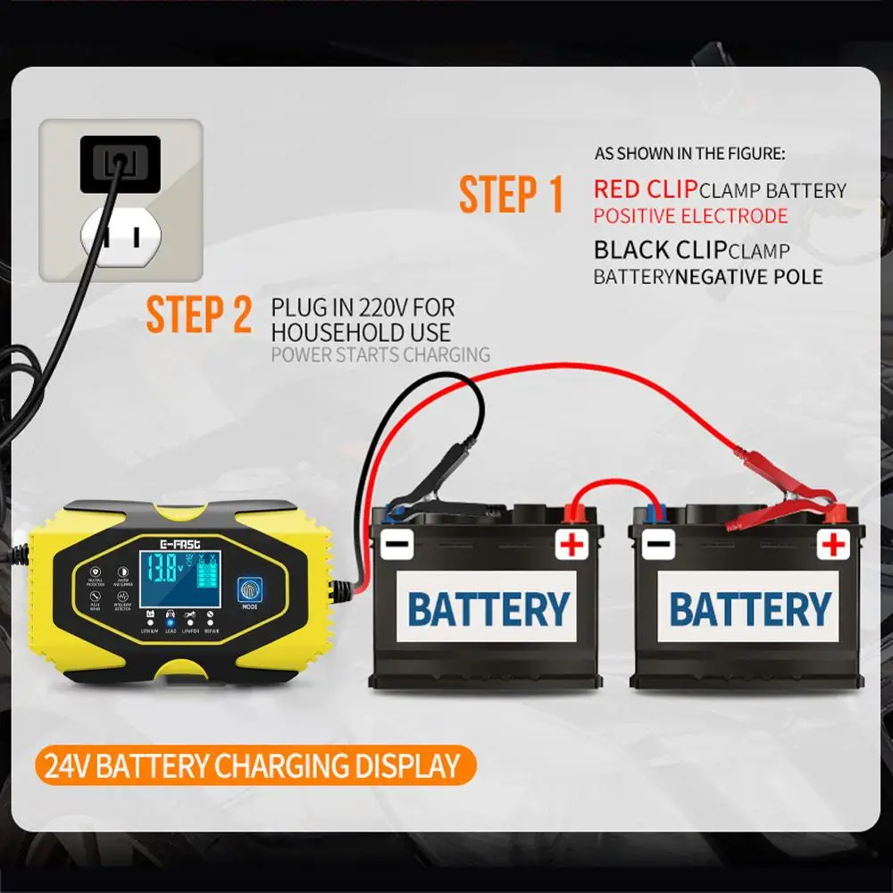 Автомобильное зарядное устройство для аккумуляторов 12 В/6 А 24 В/3 свинцово