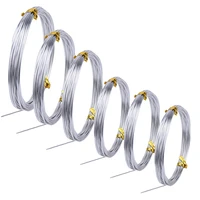 new 6 rolls silver aluminum bonsai training wire craft wire soft and flexible metal armature wire for diy manual arts and crafts