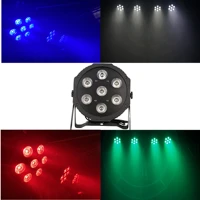 7x12w rgbw4in1 seven plastic par lights are suitable for family gatherings discos bars dance halls and other places