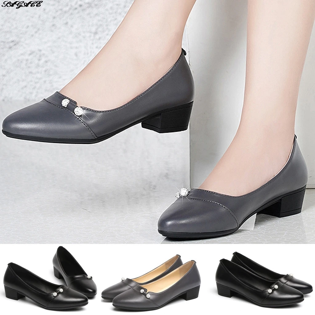 

Women's Casual Solid Color Round Toe Rhinestone Wedge Shoes Loafers Low Heels Women's Casual Shoes Accessories