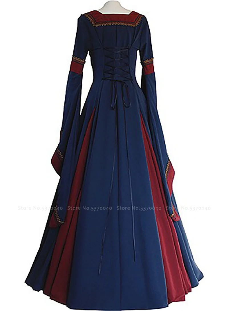 Женское длинное вечернее платье в стиле средневекового Ренессанса