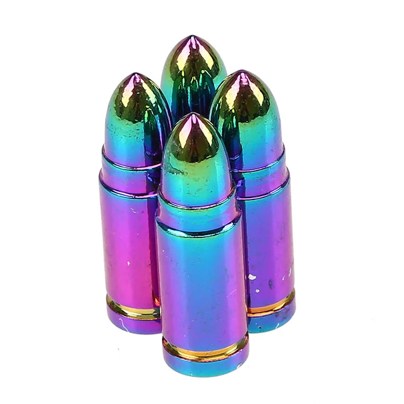 

POSSBAY Universal Motorcycle Automobiles Bicycle Tyre Valve Caps Bullet Wheel Tire Valve Cap Metal Tyre Stem Air Caps