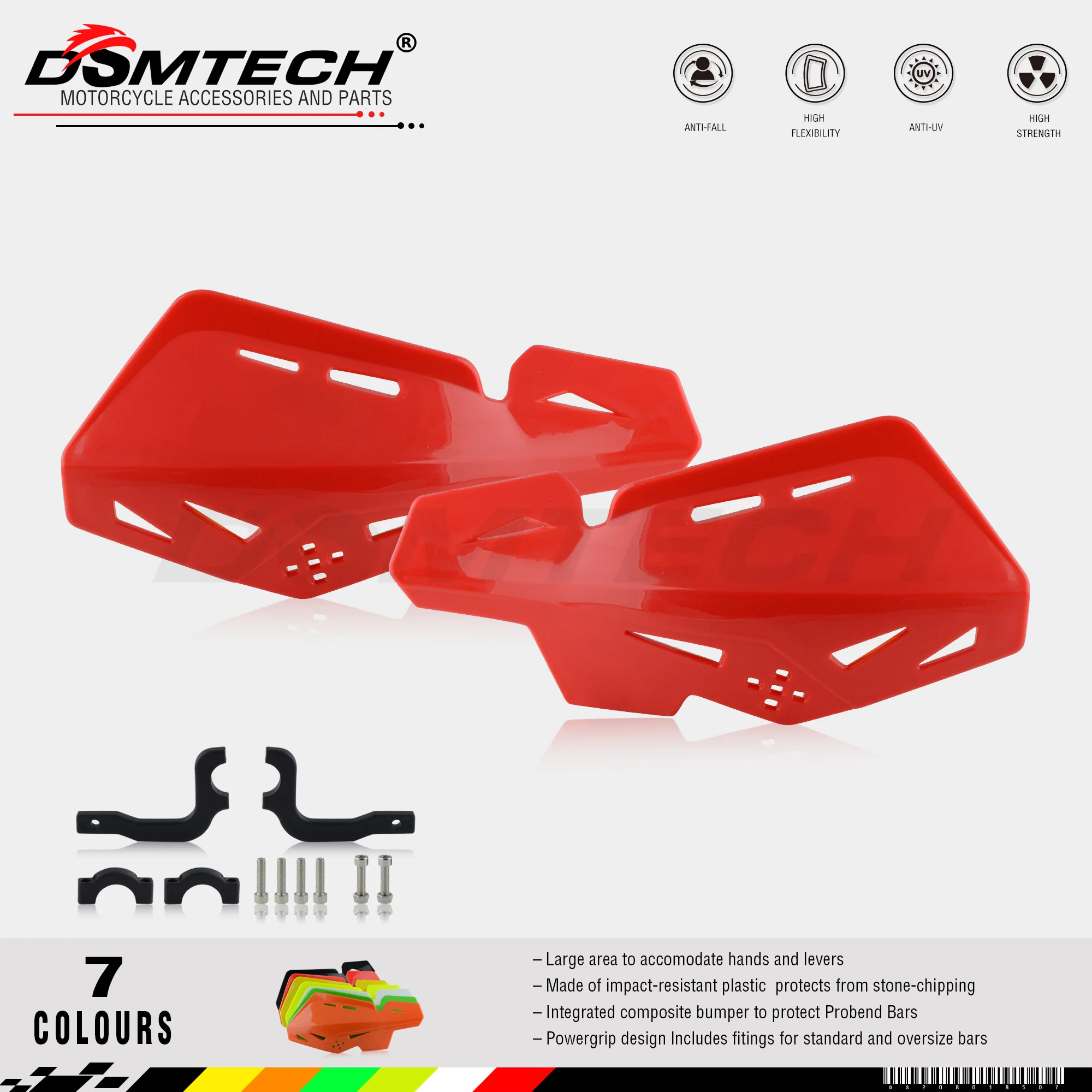 

DSMTECH UFO handguards for motorcycle fit for 7/8" 22mm Handlebar 1-1/8 28mm Fat Bar CR XR YZ WR EX TTR CRF WRF EXC DRZ