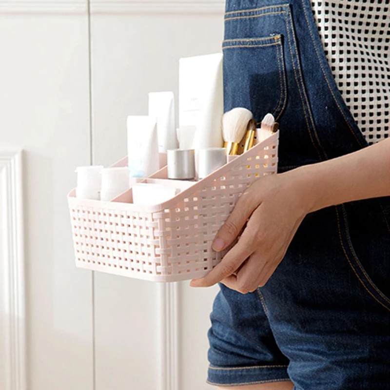 Полый дизайн пластиковая косметическая коробка для хранения стол с