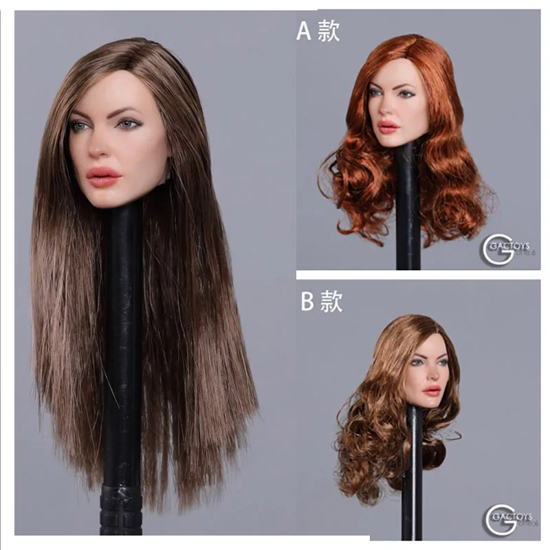 

IN STOCK 1/6 Gactoys GC031 Monica Bellucci Head Sculpted Long Straight Hair Model