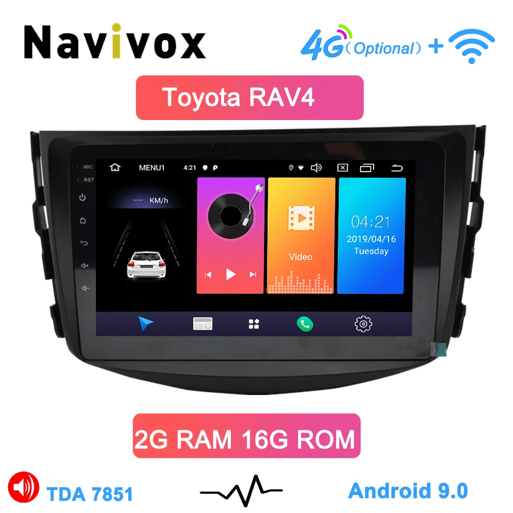 Navivox Android 8,1 автомобильный dvd-плеер для Toyota RAV4 Rav 4 2007 2008 2009 2010 2011 2 din 1024*600 автомобильный dvd gps wifi rds