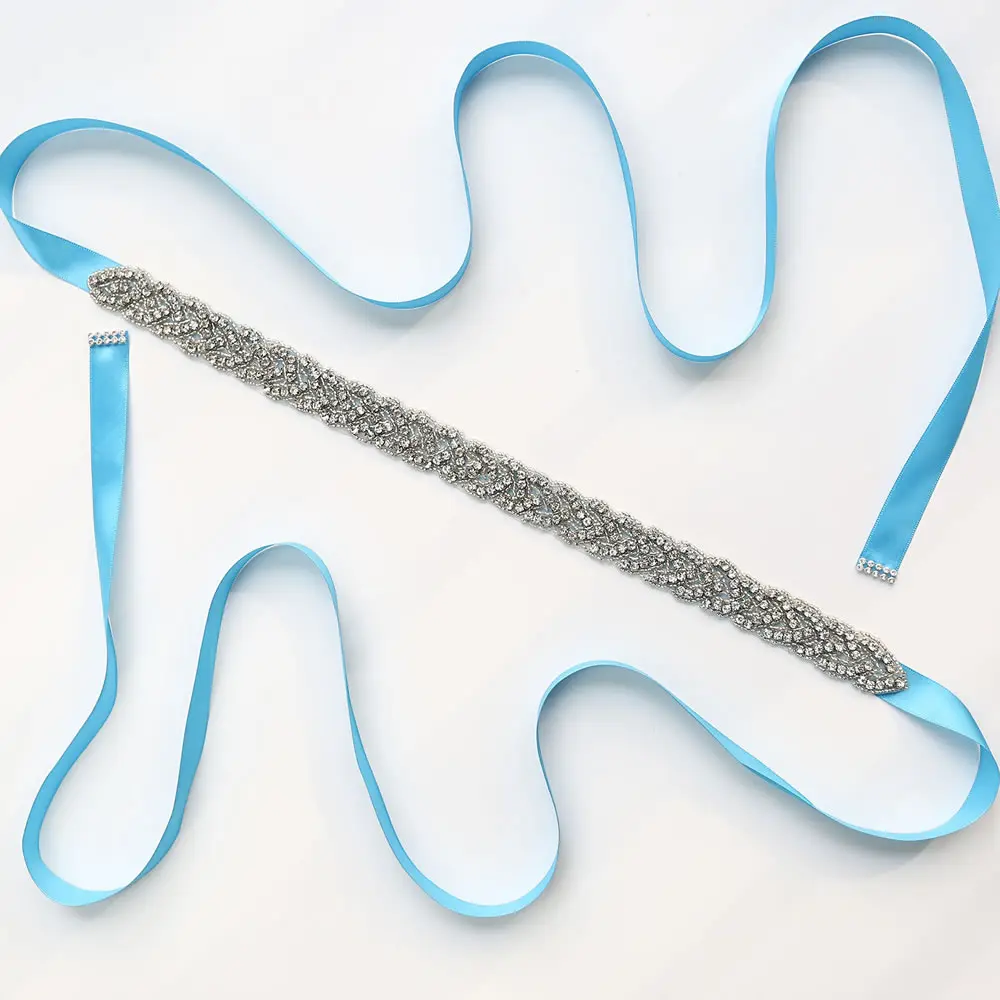 Свадебный пояс с кристаллами свадебный для выпускного вечера подружки