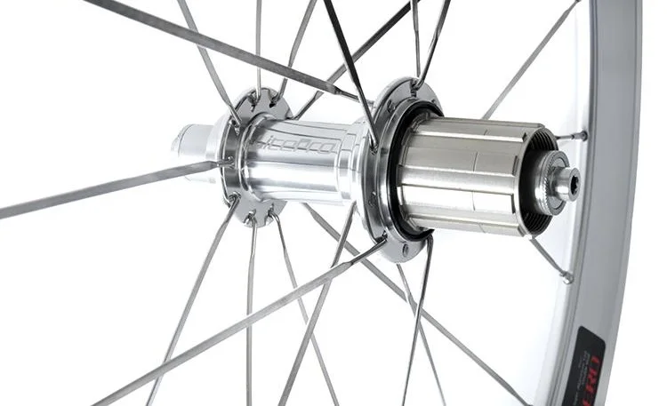 Litepro 406 451 20 Inch Folding Bike Wheelset 4 Bearing Double Wall Alloy 16/20 Hole Rim SP8 Vp18 Folding Road Bicycle Wheel Set