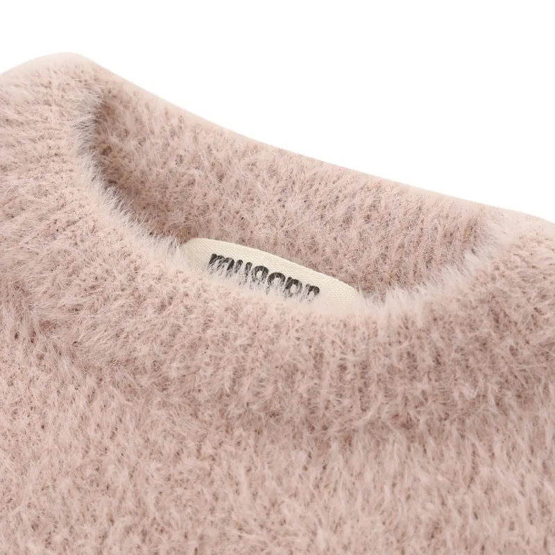 Детский норковый свитер для девочек пуловеры зимний теплый джемпер малышей