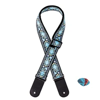 musical accessories with picks ethnic style jacquard weave vintage guitarists travel bass guitar strap gift shoulder belt