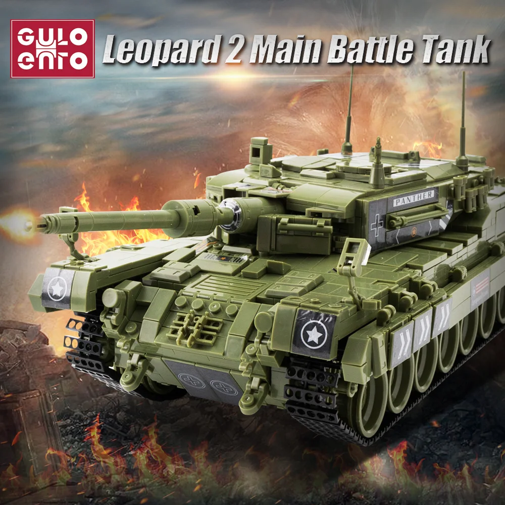 Gulo gulo 2127 шт. немецкий танк Panzer VIII Maus строительные блоки армейский солдат леопард 2
