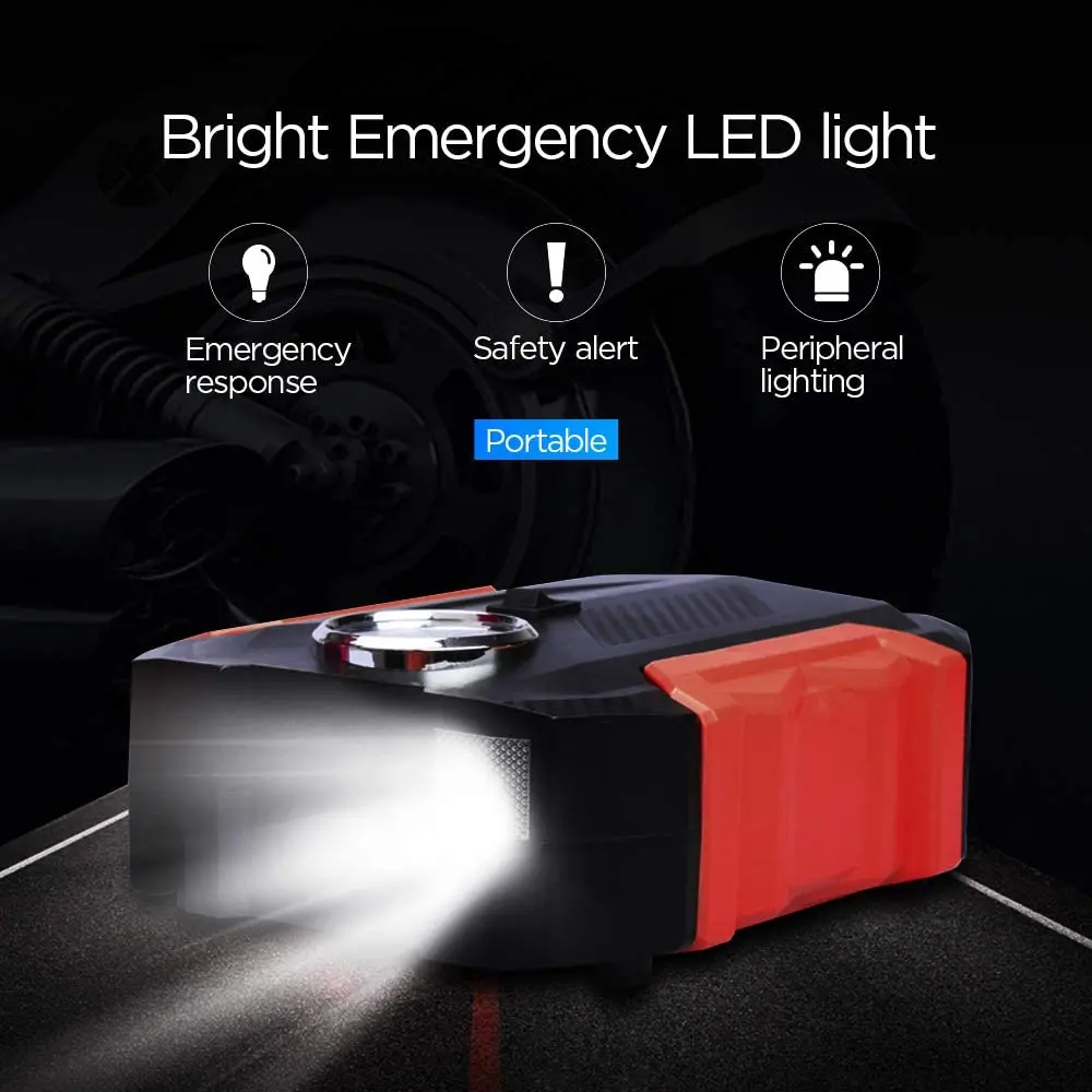 Comprar Bomba De Aire Digital Para Coche, Compresor De Aire, Bomba De Neumáticos Con Luz LED, Inflador De CC De 12V, 150 PSI, Herramienta De Reparación De Automóviles Portátil