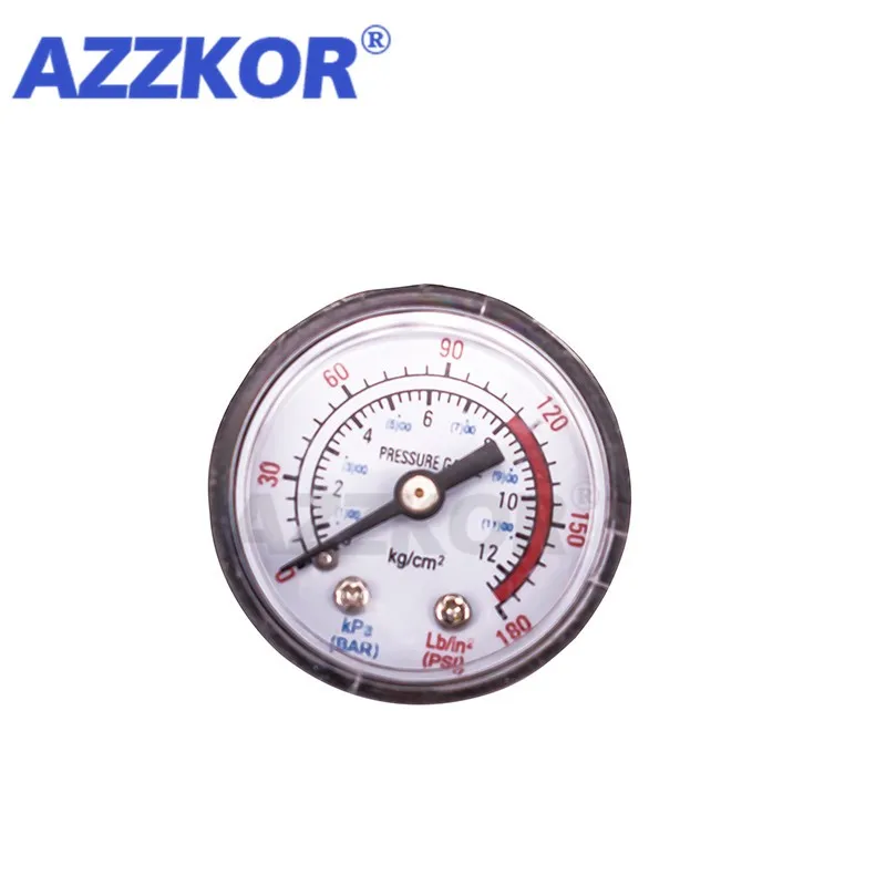 

Pressure Gauge 1/8" BSPT Pressure Gauge Axial Water Pressure Gauge 180PSI & 12Bar Bottom Mount