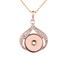 Boom Life ювелирные изделия с кристаллами, розовое золото, простое искусственное украшение для женщин, 18 мм, 20 мм, кнопки, ювелирные изделия, ожерелья с защелками