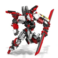 fantasy robots building blocks toy mech warrior action figure model toys for children anime soldier assemble bricks dolls