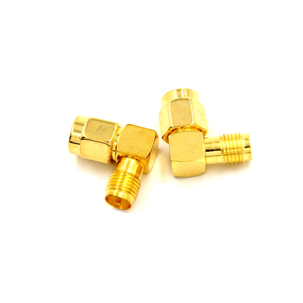 2 шт. SMA разъем RF коаксиальный с адаптером Male (шип) для RP типа мама правый угол