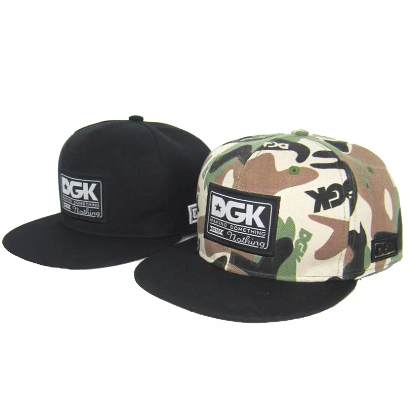 

New Brand DGK Snapback Caps Men Women Flat Hip Hop Baseball Cap Casquette Gorras Hat Adult Camouflage Adjustable Planas Hats