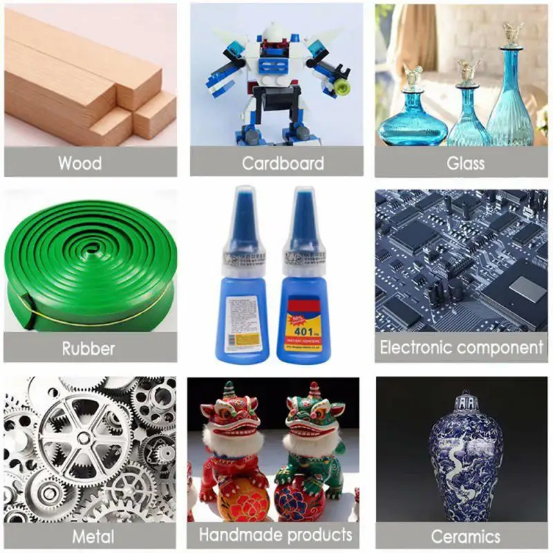 

Multi-Purpose DIY Tools Super Strong Liquid Colorless Glue 401 Instant Fast Adhesive Bottle Stronger Super Glue 20g Repair TSLM1