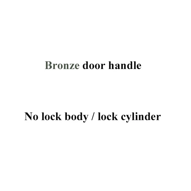 Bronze Fake Lock 1 комплект рифленый/текстурированный латунный материал интерьерный дверной замок гостиная/спальня Золотая дверная ручка замок для дверей 35-50 мм JF1883 - Цвет: Bronze Fake Lock