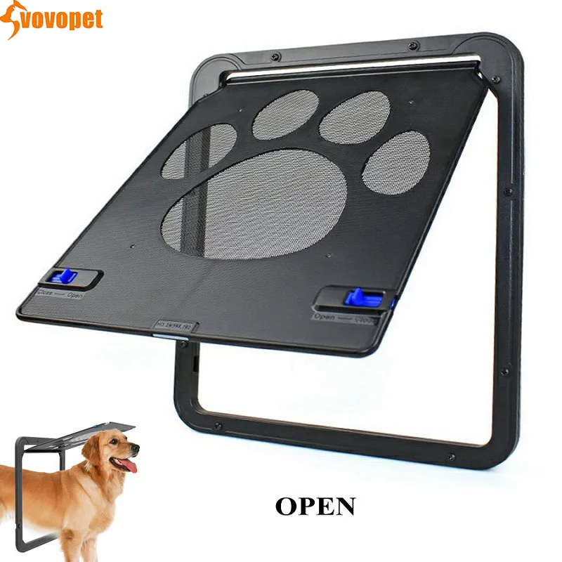 Lockable cat dog Flap Door Innovative Gauze Safe Magnetic Easy Install Kitten samll animal Gate ABS Window Screen Pet supplies | Дом и сад