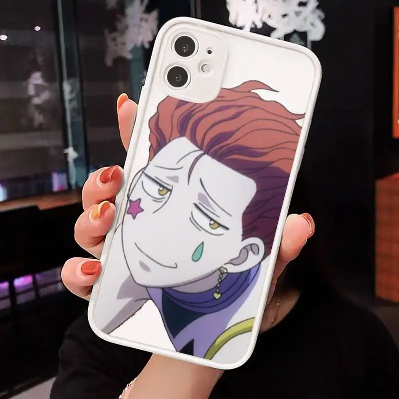 

Hisoka Anime Hunter X hunter Phone Case For iPhone 12 11 Mini Pro XR XS Max 7 8 Plus X Matte transparent White Back Cover