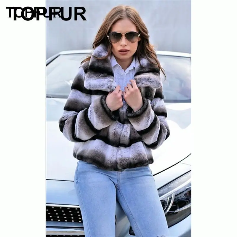 Женская Шуба с натуральным кроличьим мехом модная зимняя шуба из натурального