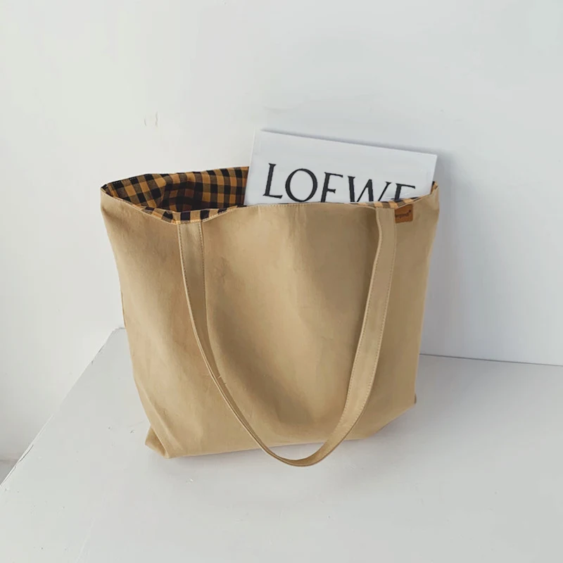 Женская Повседневная Большая Холщовая Сумка объемные двусторонние сумки на