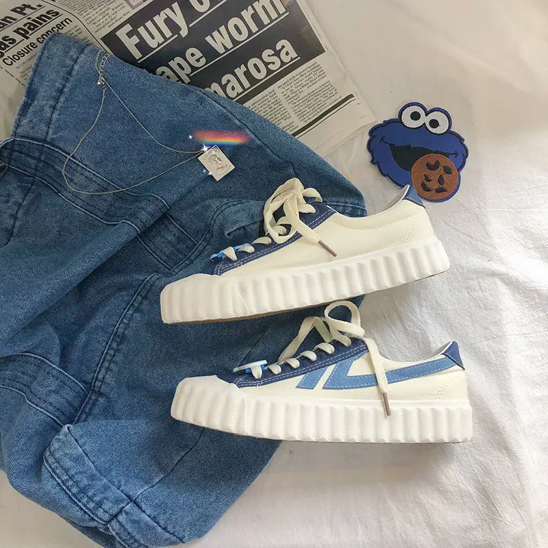 Кроссовки женские парусиновые Повседневная дышащая обувь для прогулок в