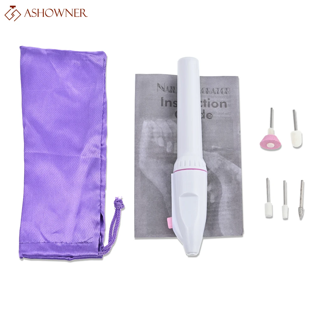 

5 in 1 Nail Art Manicure Tool Electric Nail Drill Machine Nail Drill File Grinder Grooming Kit nail polish remover Manicure Set