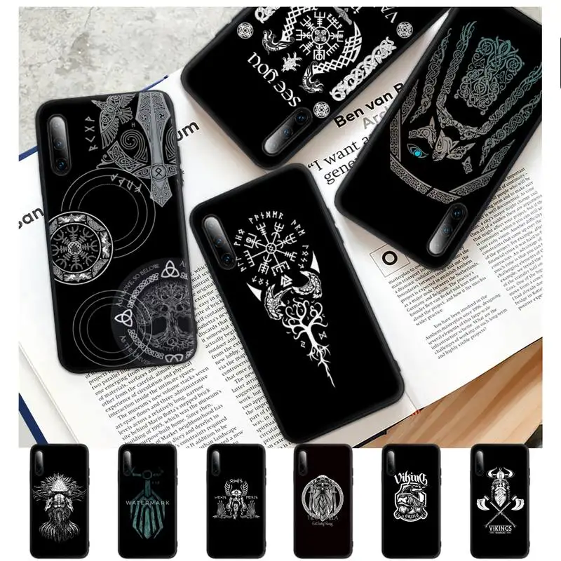

Viking Vegvisir Odin Nordic Silicone Mobile Phone Cover Case For Huawei P9 P10 P20 P30 P40 Lite Pro P Smart 2020 2019