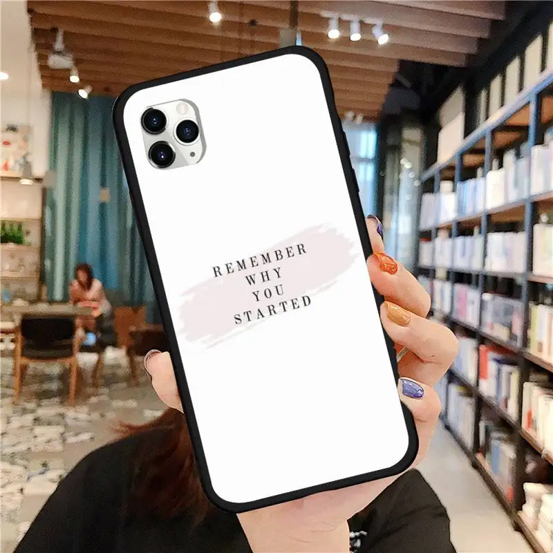 

Simple daily reminder phrases Phone Case for iPhone 11 12 pro XS MAX 8 7 6 6S Plus X 5S SE 2020 XR