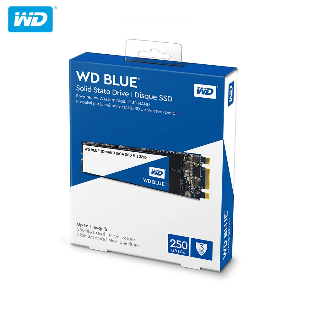Оригинальный Western Digital Внутренний твердотельный накопитель 250 ГБ 500 1 ТБ 2 синий SSD