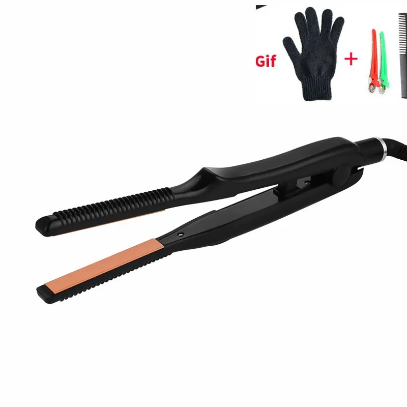 Профессиональный Выпрямитель для волос 2 в 1 щипцы завивки Плойка коротких