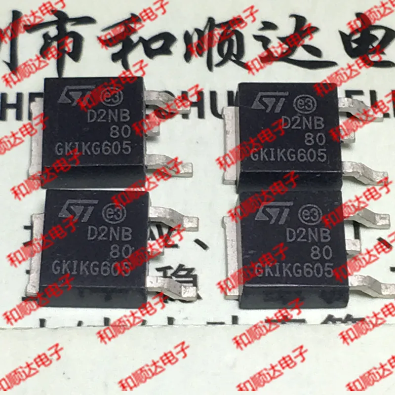 

Original New / 5pcs / STD2NB80 D2NB80 TO-252 800V 1.9A