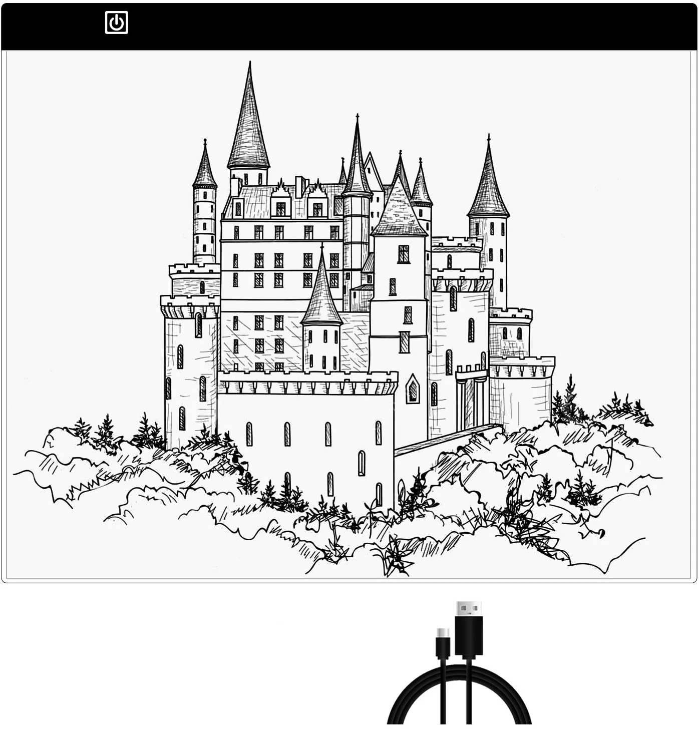 Большой планшет для рисования A3 со светодиодный подсветильник кой и набросков