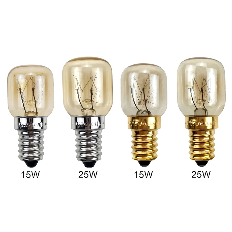 

2pcs 220V E14 300 Degree High Temperature Resistant Microwave Oven Bulb Cooker Lamp Lighting Bulb 15/25W