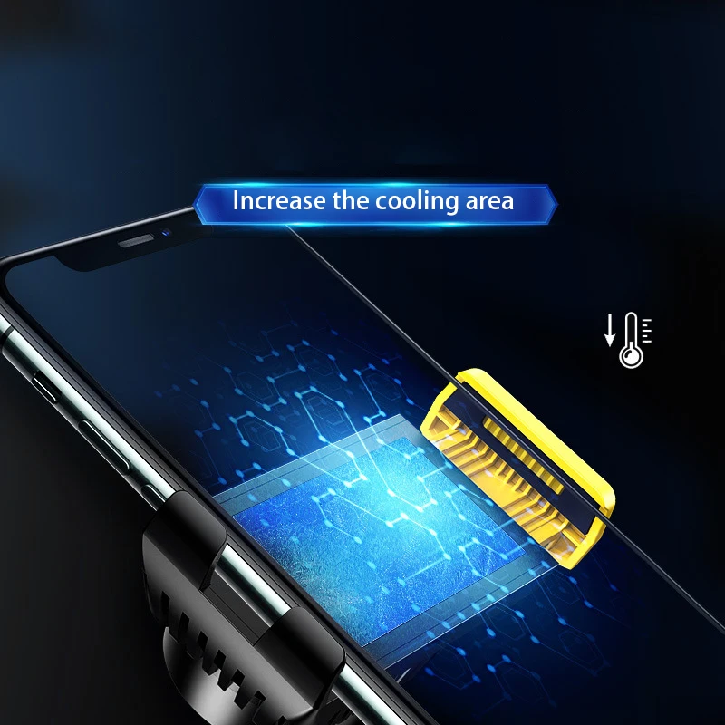 

Mobile Phone Cooler Cooling Fan Game Pad Holder Bracket Fan Radiator for Ios Android Smartphone USB Charging