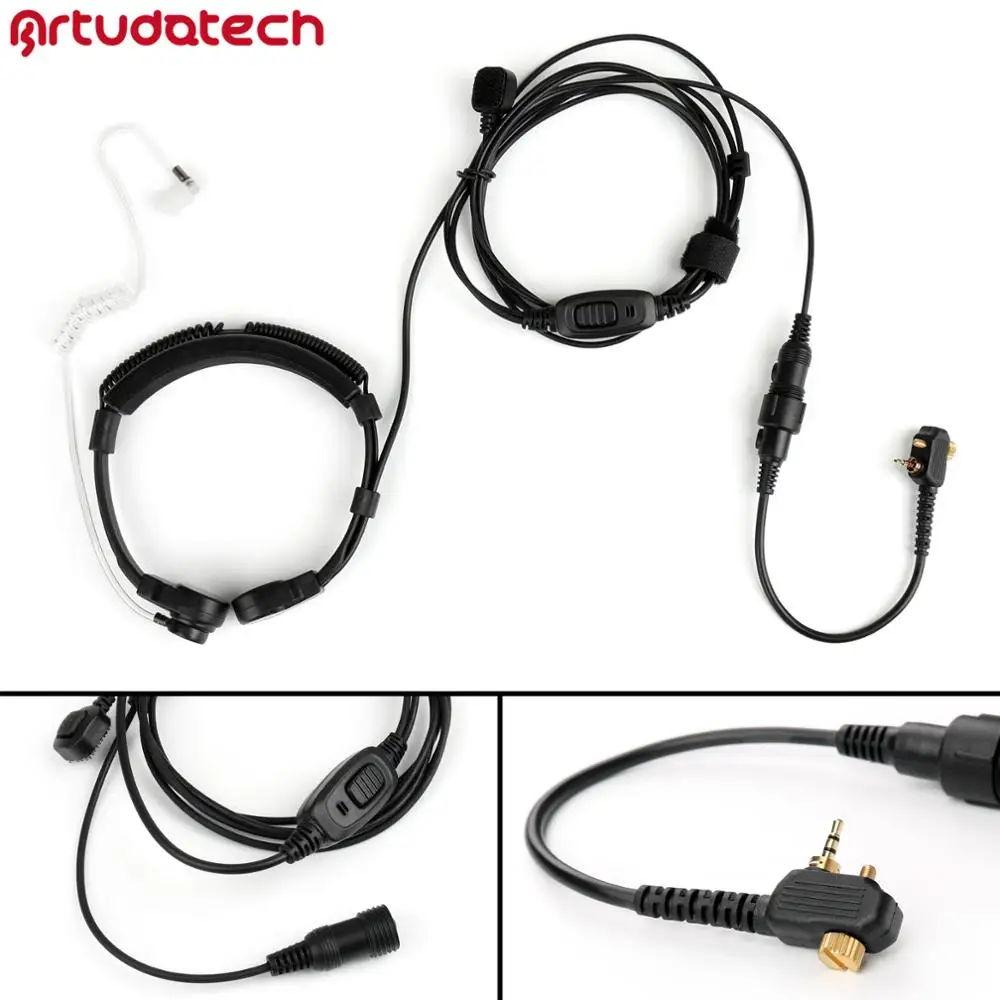 

Artudatech 1Pcs 2.5mm Throat Microphone Covert Acoustic Tube PTT For Motorola MTP850 MTH600 MTH650 MTH800 MTH850 MTP 850 Radio