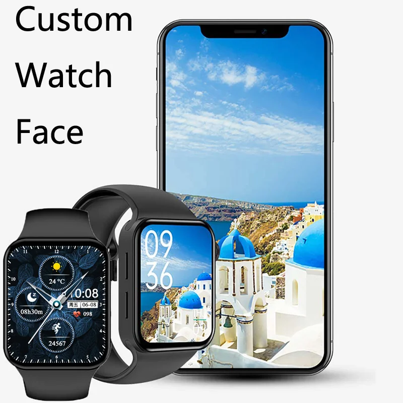 chycet smart watch 7 series 44mm iwo smartwatch men sport 1 75 inch split screen sleep monitor women watches for ios android free global shipping