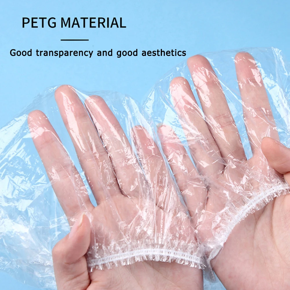 

Clear Spa Hair Salon Hotel One-Off Accessories 100pcs/lot Disposable Shower Caps Beauty Salon Cap Protection Mushroom Cap