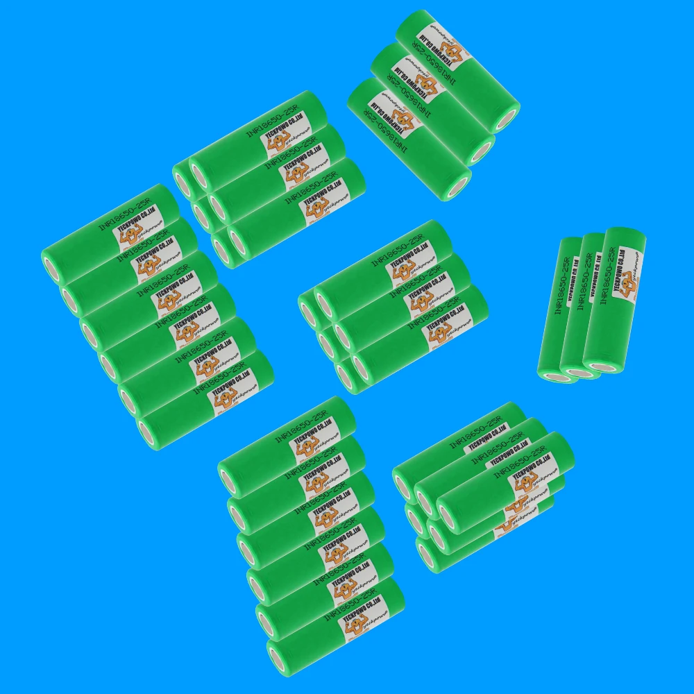 Московский склад Быстрая доставка 2500 мАч 3.7 В литий-ионный аккумулятор Yeckpowo INR18650 25R 25A высокий разряд для зарядного устройства для электроинструмента.