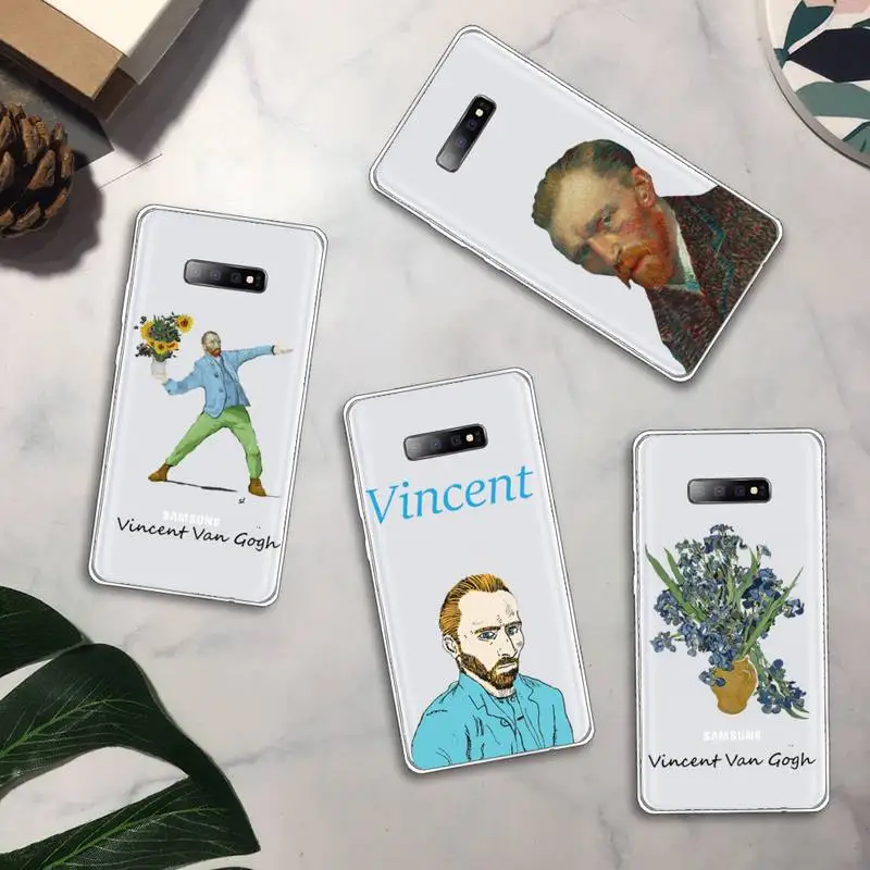 

Vincent Van Gogh Art flower Phone Case Transparent For Samsung Galaxy S Note 8 9 11 20 10 Pro E LITE P Plus A81