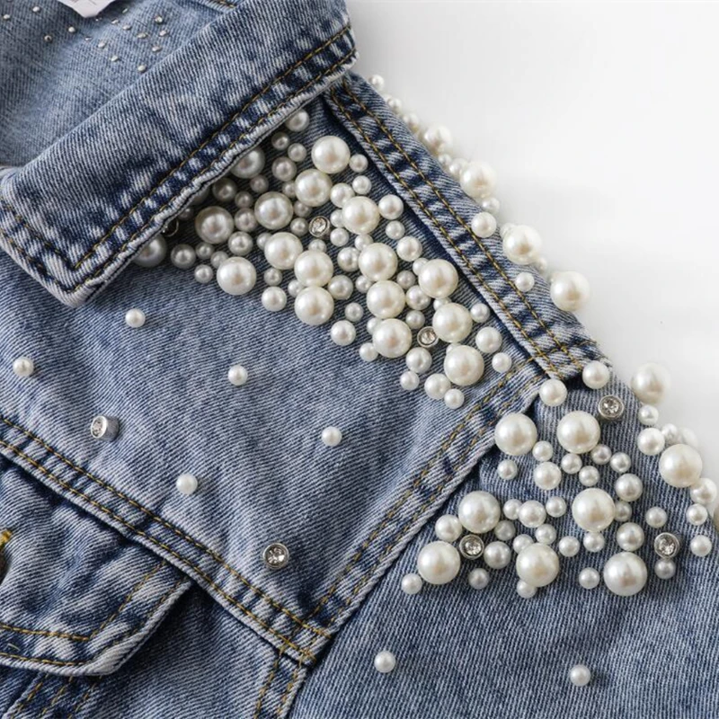 

Jacket Women Denim Jacket Solid Bomber Jacket Casual Women's Coat Loose Baseball Jacket Plus Size Women Denim Jacket 2021 New