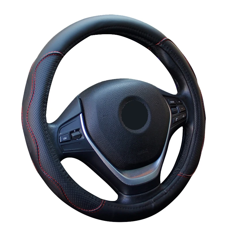 

Car Steering Wheel Cover PU Leather For 37-38CM/14.5" -15" M Size Universal PU Leather Shell Skidproof Car Accessories Auto