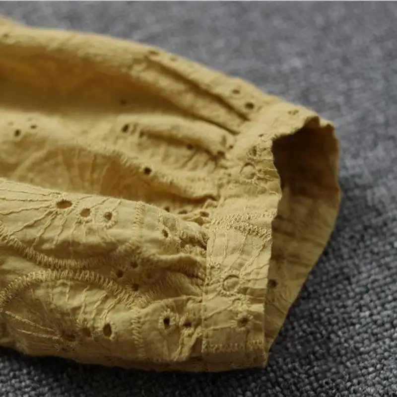 Женская Винтажная Футболка Johnature Повседневная футболка с круглым вырезом и