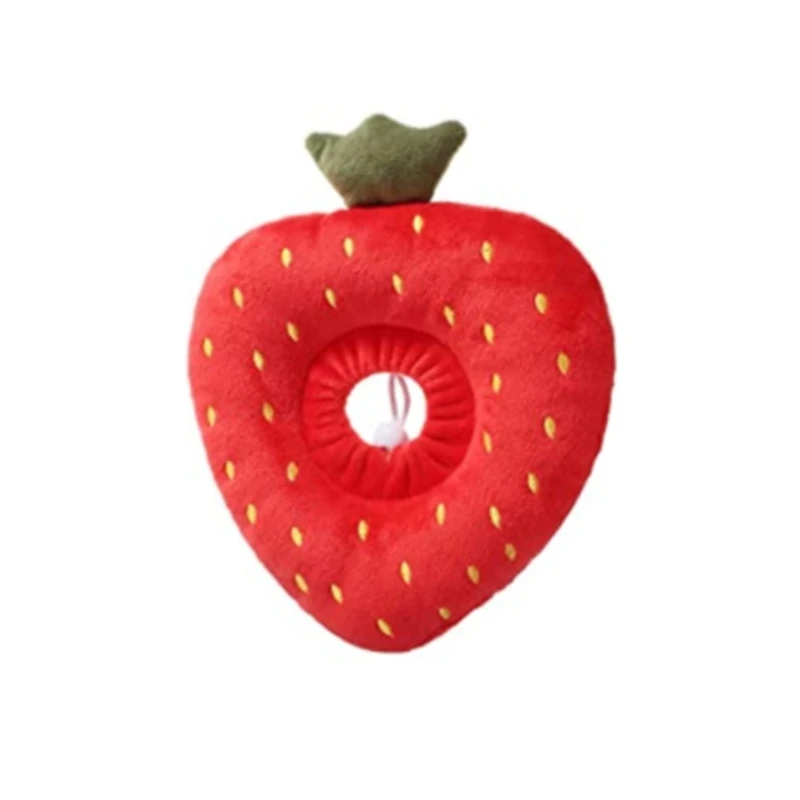 

Pet Neck Cone Adjustable Protective Soft Cute Fruit Shape Cotton for Cats Adjustable Collar Pet Protective Cone